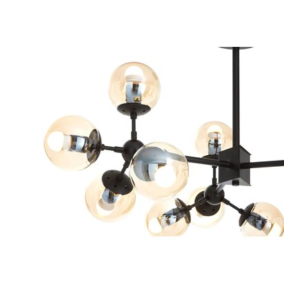 Brienwod Matte Black 12 Arm Pendant Light