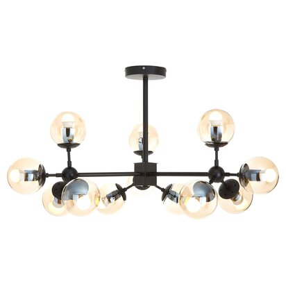 Brienwod Matte Black 12 Arm Pendant Light