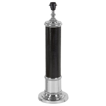 Aliacombe Black Leather Table Lamp