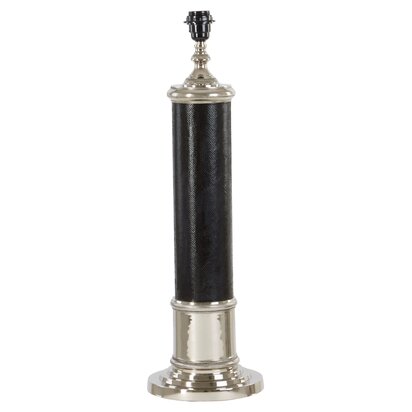 Aliacombe Black Leather Table Lamp