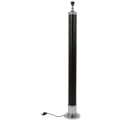 Aliacombe Black Leather Floor Lamp