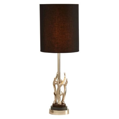 Renarmont Nickel Finish and Black Marble Table Lamp