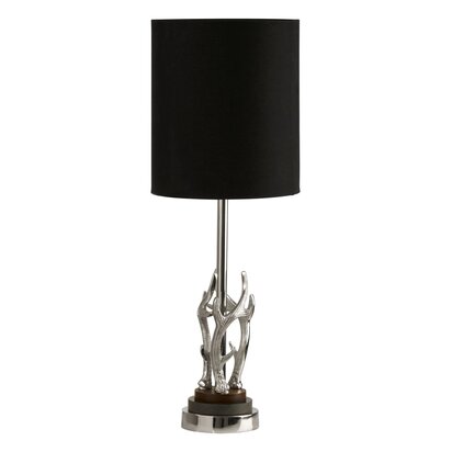 Renarmont Nickel Finish and Black Marble Table Lamp