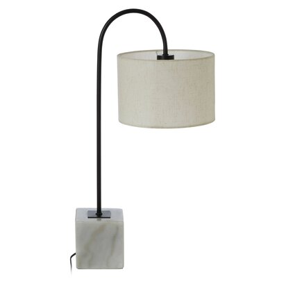 Greton Curved Table Lamp with Marble Base