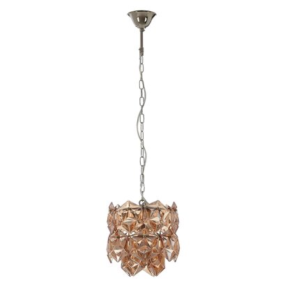 Mariham Small Multi Faceted Amber Glass Pendant Light