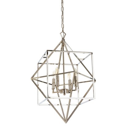 Unaingate Nickel Finish Geometric Pendant Light
