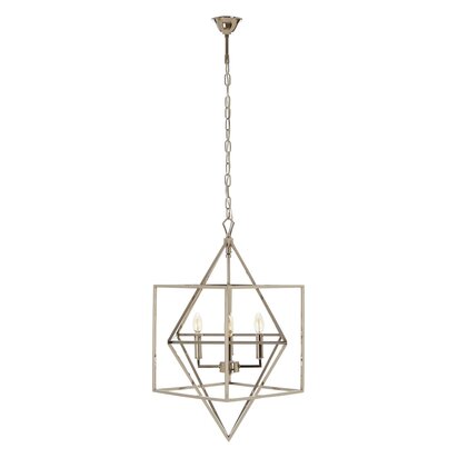 Unaingate Nickel Finish Geometric Pendant Light