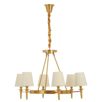 Leoendale Copper Finish 6 Arm Chandelier