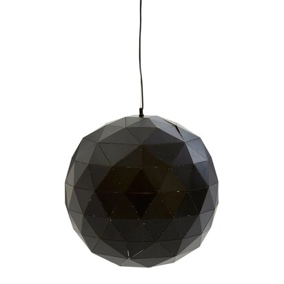 Wesoelle Large Black and Copper Pendant Light
