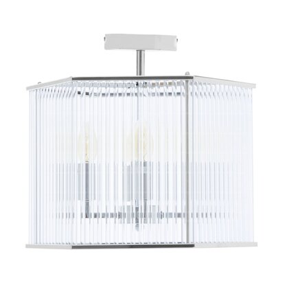 Solisford 4 Light Hexagonal Chrome Pendant Light
