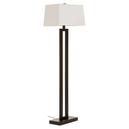 Wilurose Black and White Floor Lamp