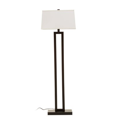 Wilurose Black and White Floor Lamp