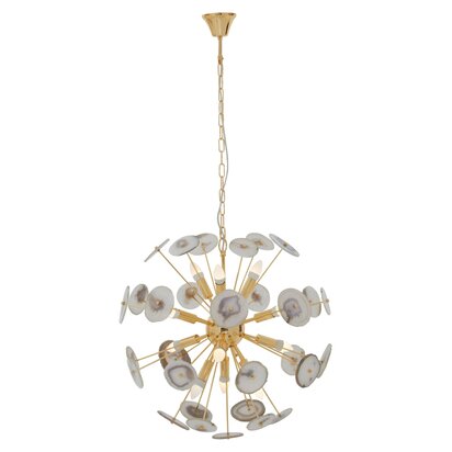 Delorton Gold and Agate 12 Light Celing Light