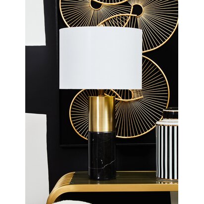 Wesamore Black Marble and Gold Table Lamp