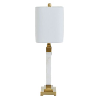 Piastead White Marble and Brushed Gold Table Lamp