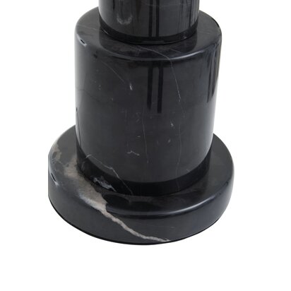 Penivale Black Marble Table Lamp with Ivory Shade