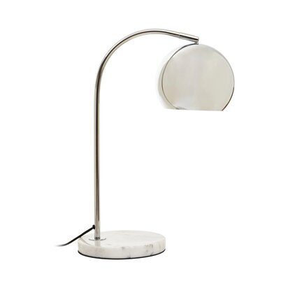 Rivinelle Chrome Finish Table Lamp With White Marble Base