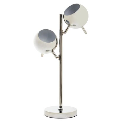 Rivinelle Chrome Finish Table Lamp With Two Lights