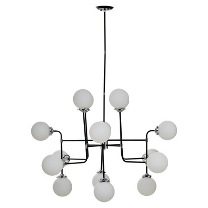 Brienwod Black Finish 16 Arm Statement Pendant Light