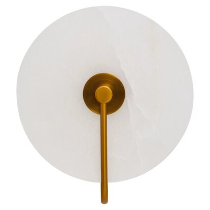 Monogate White Marble Wall Light with Gold Accent
