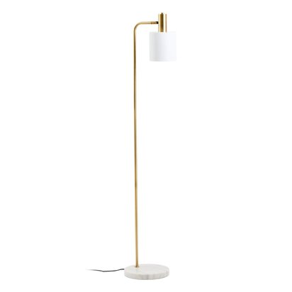 Newton White Marble and Gold Floor Lamp