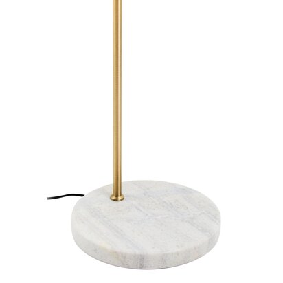 Newton White Marble and Gold Floor Lamp