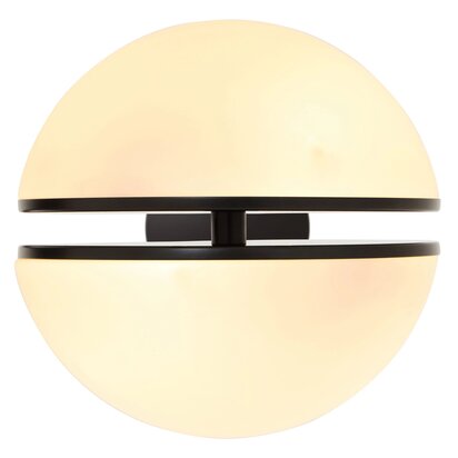 Abira Matt Black Ball Wall Light