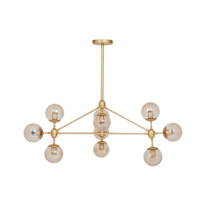 Brienwod Gold 10 Arm Pendant Light