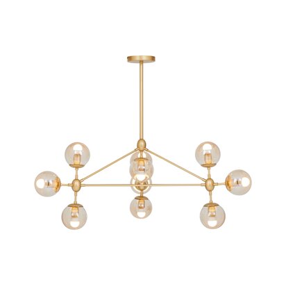 Brienwod Gold 10 Arm Pendant Light