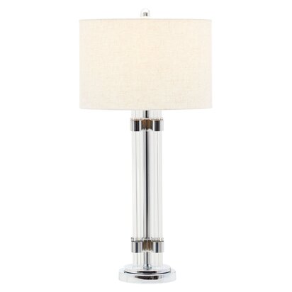 Theormere Matte Silver and Ivory Table Lamp