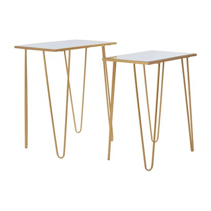 Delirose Set Of 2 Rectangular Side Tables