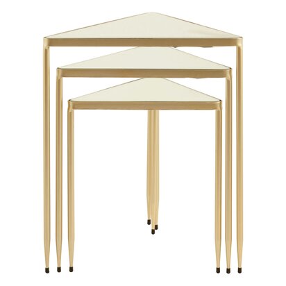 Delirose Set of 3 Triangle Nesting Tables