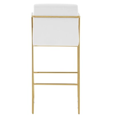 Monisford Mink Velvet And Gold Bar Stool