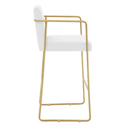 Monisford Mink Velvet And Gold Bar Stool