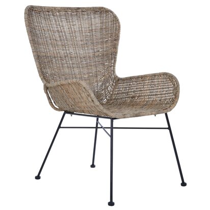 Rosorwod Curved Design Natural Rattan Chair