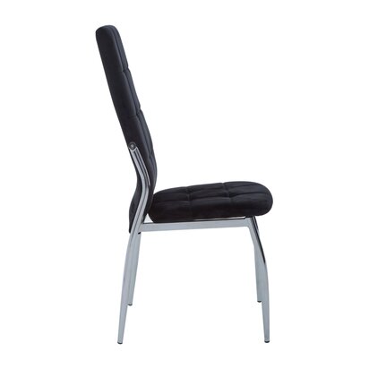 Coriamore Black Velvet High Back Dining Chair