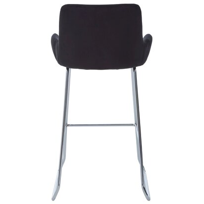 Coriamore Black Velvet Bar Chair With Low Arms