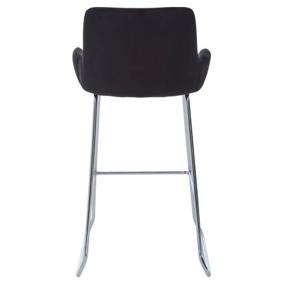 Coriamore Black Velvet Bar Chair With Low Arms