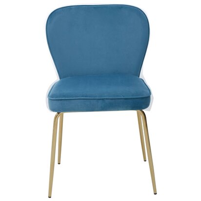 Coriamore Blue Velvet Curved Back Dining Chair
