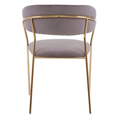Coriamore Mink Velvet Channel Tufted Dining Chair