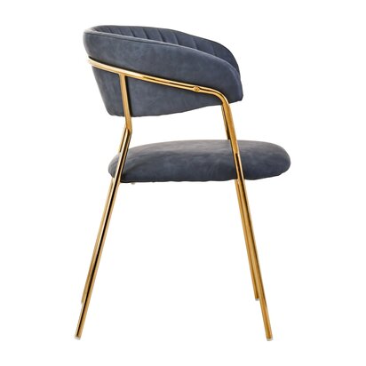 Coriamore Dark Grey Faux Leather Dining Chair