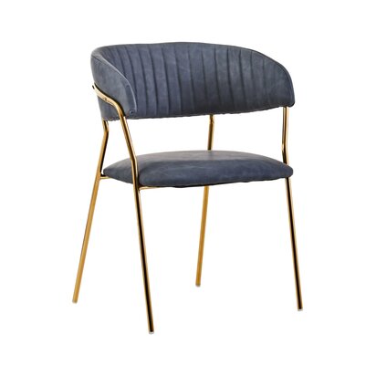 Coriamore Dark Grey Faux Leather Dining Chair