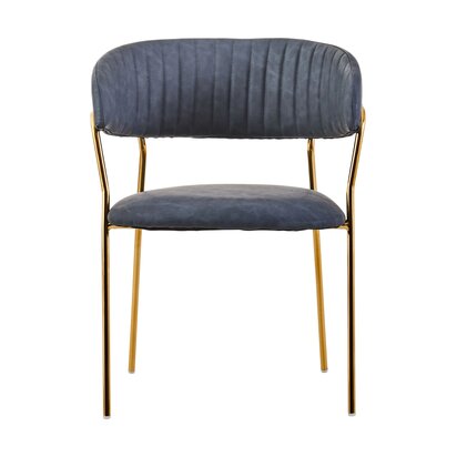Coriamore Dark Grey Faux Leather Dining Chair