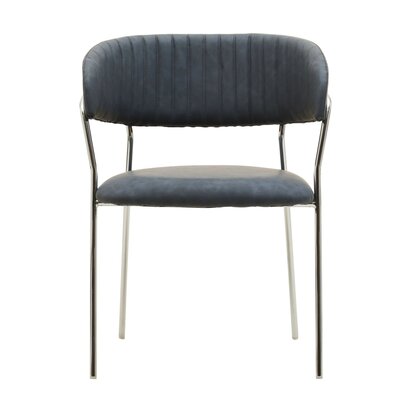Coriamore Dark Grey Leather Effect Curved Dining Chair