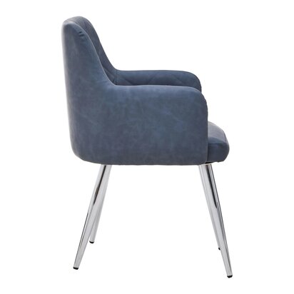 Coriamore Dark Grey And Chrome Dining Chair