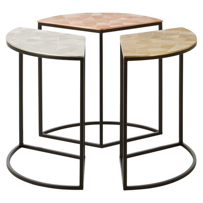 Siaonley Set Of 3 Assorted Round Side Tables