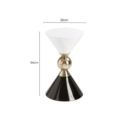 Eleynell Gold And Black Side Table