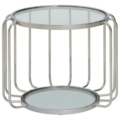 Elewick Side Table With Glass Top