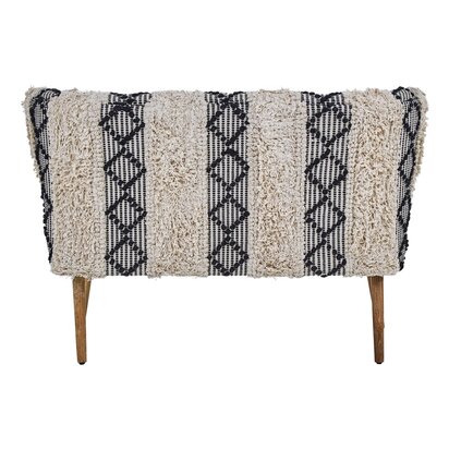 Cefena Black and White Moroccan Design Bench