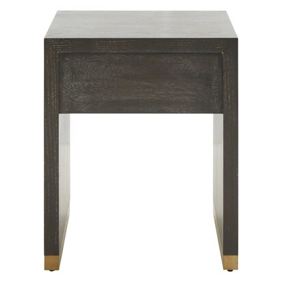 Ivyiamere One Drawer Grey Shagreen Effect Side Table